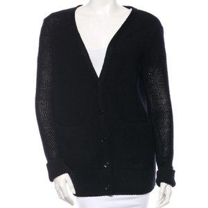T by Alexander Wang Black Cotton Knit Cardigan S